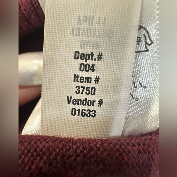 Eddie Bauer Men’s XL TALL Cotton Cashmere V Neck Maroon Long Sleeve Sweater EUC - Picture 11 of 11